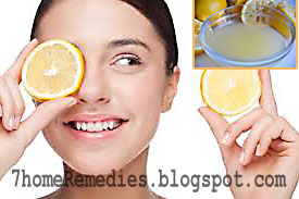 Natural lemon juice to get rid of acne