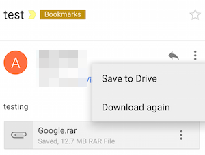 android gmail cant download attachment