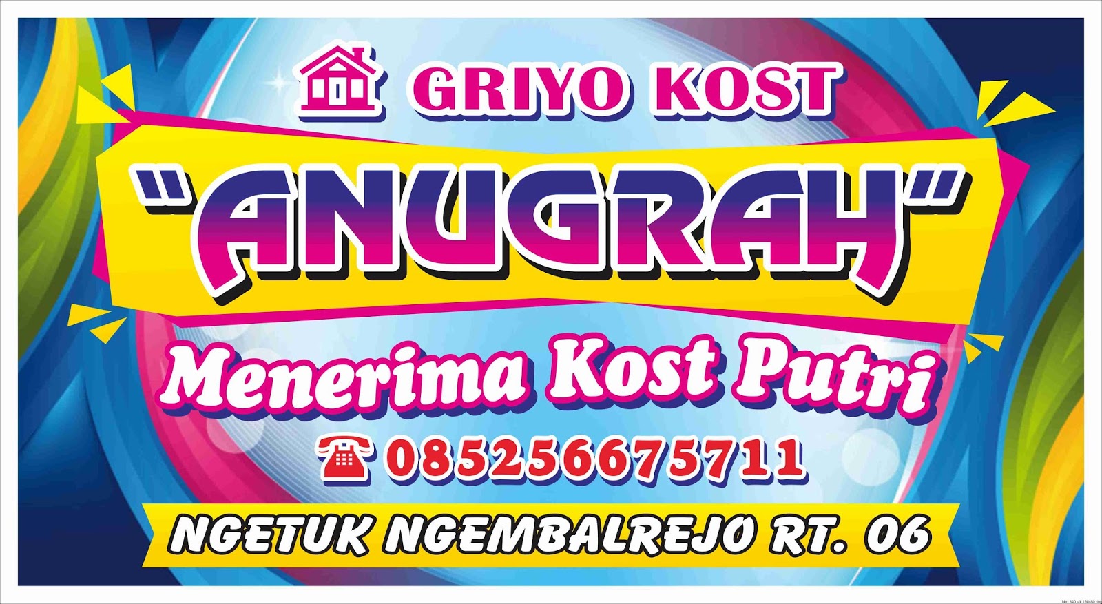   Contoh Banner  Kontrakan Zea Banner 