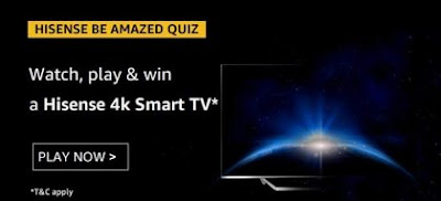 Amazon Hisense Be Amazed Quiz Answers