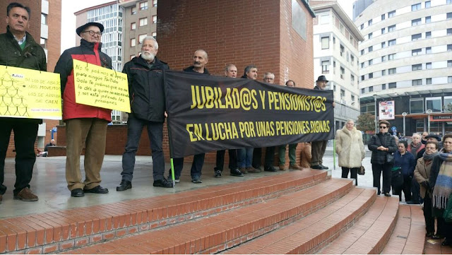 protesta por unas pensiones dignas en Barakaldo