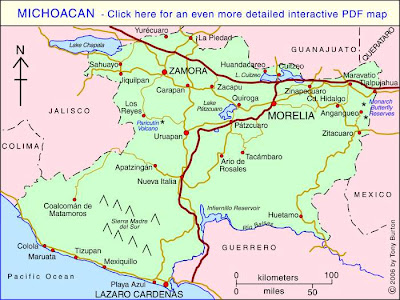 Mapa de Morelia Político Región