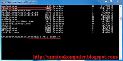 Cara Menutup Program atau Aplikasi yang error (Heng) dengan Menggunakan Command Prompt