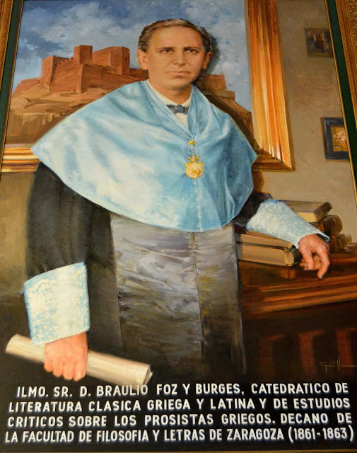 Braulio Foz, Fórnoles, Zaragoza, Griego, catedrático
