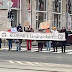 Diákok blokkolták a zebrát a Ferenciek terén