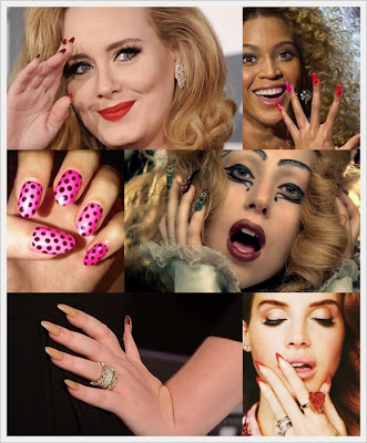 Famosas usando unhas Stiletto