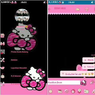 BBM Mod Hello Kitty Black V3.2.5.12 Apk