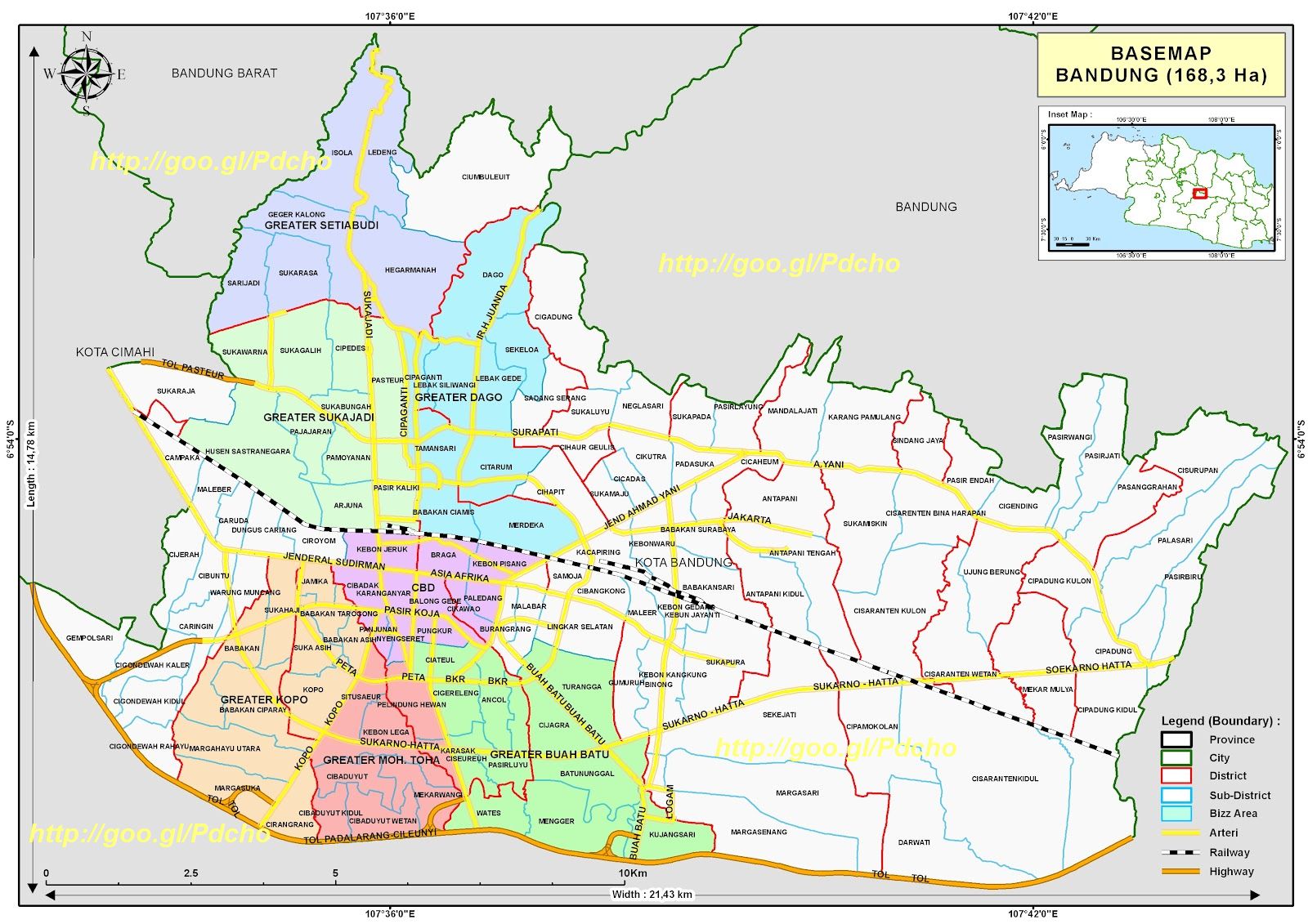 PETA WISATA KOTA BANDUNG BANDUNG TOURISM MAP