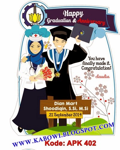 KABOWI PRODUSEN BONEKA WISUDA PLAKAT Souvenir Graduation 