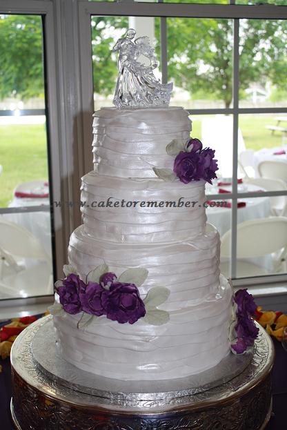 purple birch tree wedding cakes
