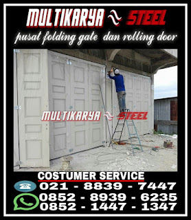 Gambar untuk pusat informasi tentang daftar harga pintu folding gate, pintu harmonika, rolling door, rolling door one sheet dan rolling door industri otomatis harga murah untuk seluruh wilayah di Indonesia. Kami Multikaryasteel adalah Distributor, supplier, kontraktor dan produsen pintu folding gate, pintu harmonika, rolling door, rolling door one sheet dan rolling door industri otomatis dengan specifikasi bahan dan harga pabrik yang relatif murah dan berkwalitas