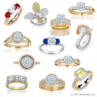 collection of engagement rings