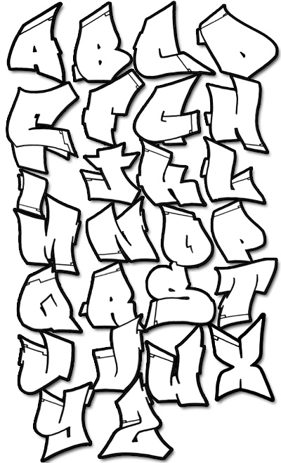 letras graffity. cool graffiti alphabet styles