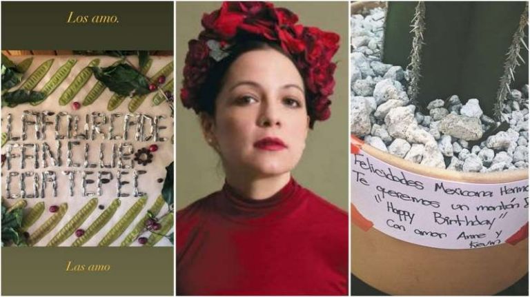 Natalia Lafourcade celebró sus 37 años junto a sus plantas