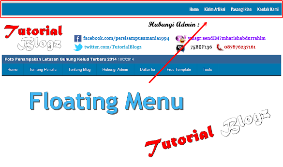 Cara Menciptakan Hidangan Melayang (Floating Menu) Di Blog