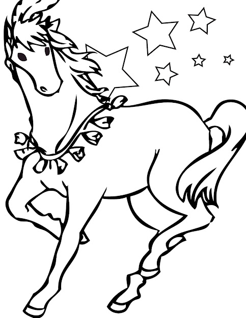 Free Coloring Pages Of Horses