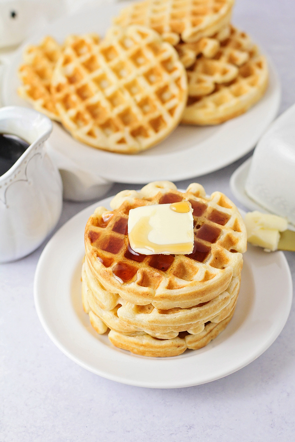 These homemade Eggo waffles are so easy to make and taste way better than store-bought!
