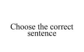 Choose the correct sentence