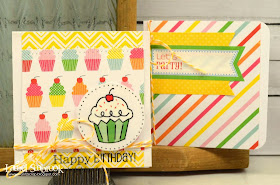 SRM Stickers Blog - Mini Birthday Cards by Laurel - #cards #mini #stickers #birthday #twine #labels #glassine bag