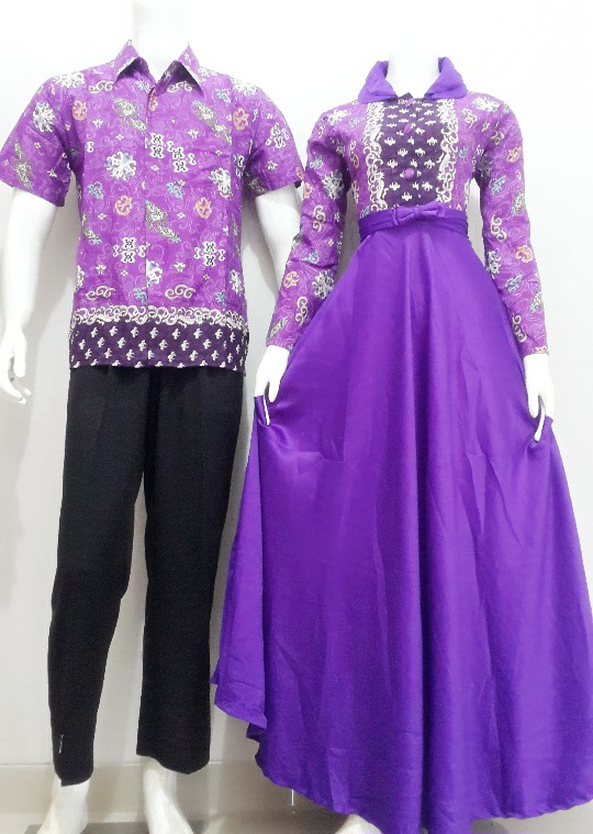  Baju  Batik Gamis  Sarimbit Kode SRG87 Batik Bagoes Solo