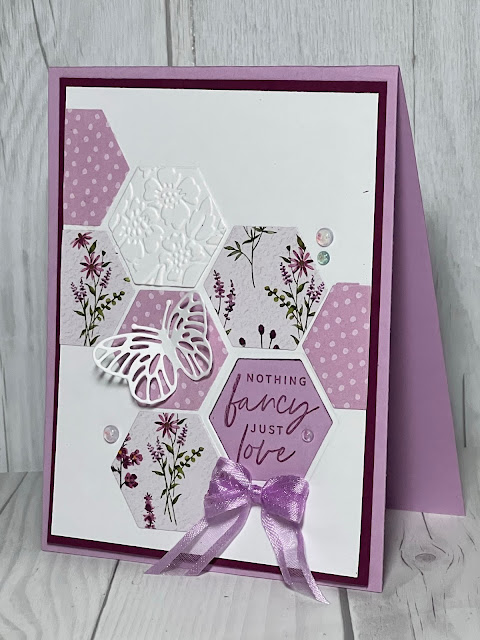 Floral greeting card using Stampin' Up! Dainty Flowers Designer Series Flowers4