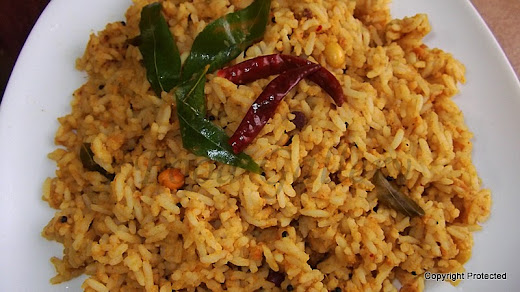 Tamarind rice, puliyodharai
