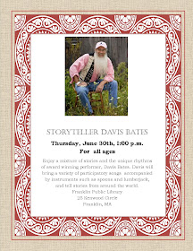 Davis Bates, storyteller - June 30 1:00 PM