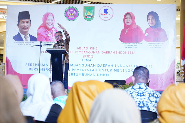 Wakili Walikota Rudi, Jefridin Hadiri Perayaan Puncak Milad Organisasi P3DI ke-6 Kota Batam