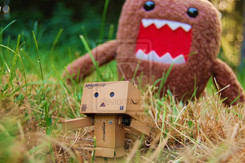 Danbo and Domo ft Wall E