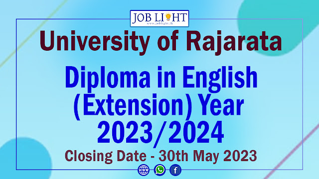 Diploma in English (Extension) Year 2023/2024