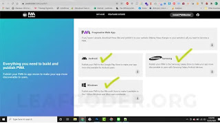 Langkah 7 Tutorial PWABuilder by Leafcoder