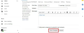 Save changes after creating signature in Gmail