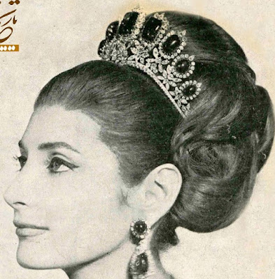 emerald diamond tiara iran princess shahnaz pahlavi van cleef and arpels