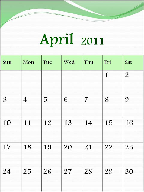 blank 2011 calendar april. lank 2011 calendar april.