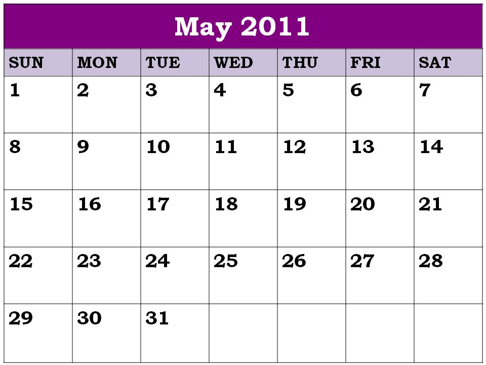 may 2011 calendar. may 2011 calendar blank.