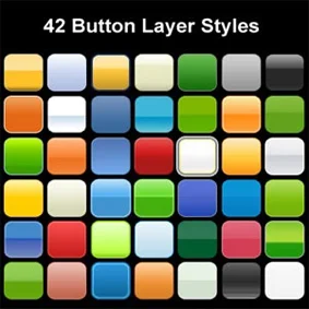 تحميل ستايل زجاجي للفوتوشوب Photoshop Button Layer Styles Download
