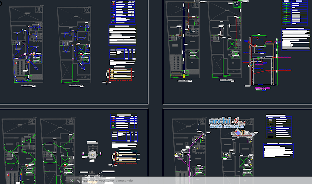 Family house 8x20 mts Dwg  