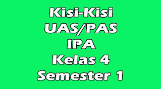 kisi-kisi uas ipa kelas 4 semester 1