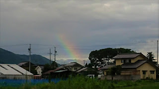 【20200714】夕方に見えた虹