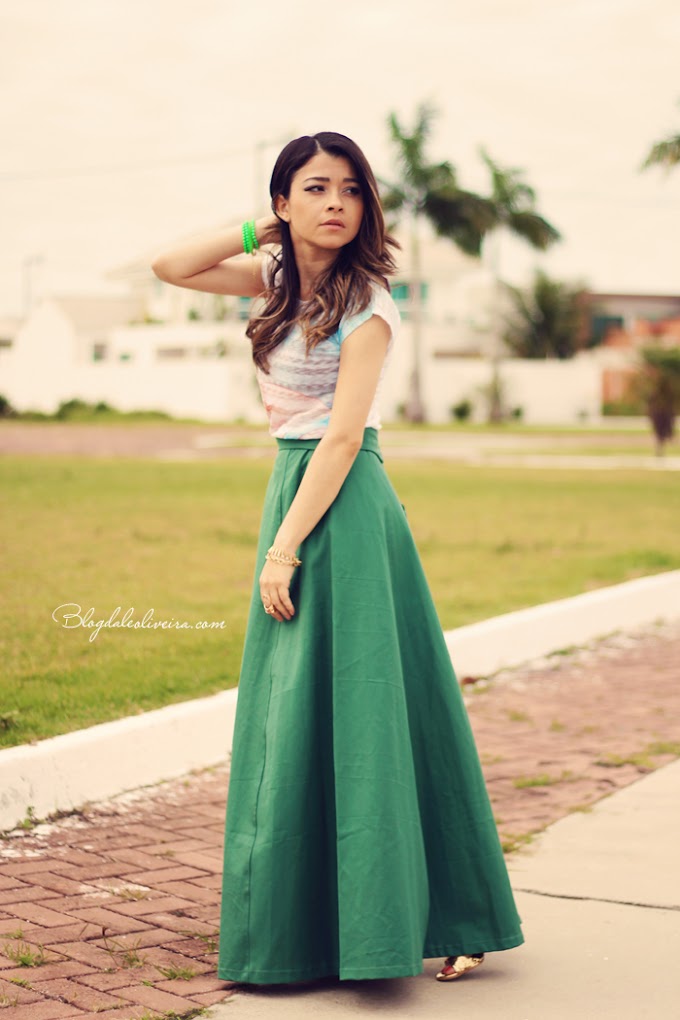 Long Skirt Green