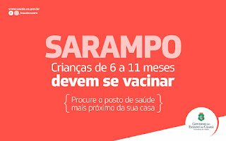 Crianças de 6 meses a menores de um ano devem se vacinar contra sarampo