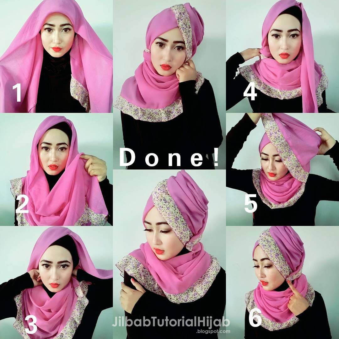 Gambar Tutorial Hijab Chenta Qaseh Tutorial Hijab