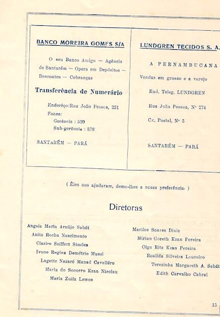 PROGRAMA DA FESTA DE NOSSA SENHORA DA CONCEIÇÃO - 1967 - PAG 15