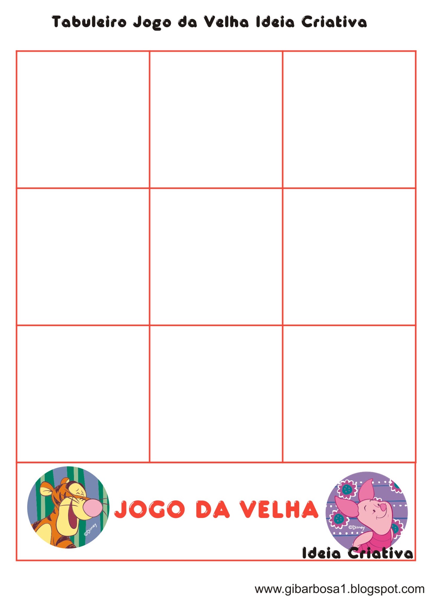 Jogo Da Velha Pooh