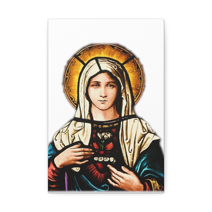 Immaculate Heart of Mary Canvas Stretched