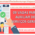 09 Oportunidades para Auxiliar de Limpeza (Cais do Porto)