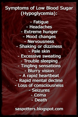 Signs of low blood sugar