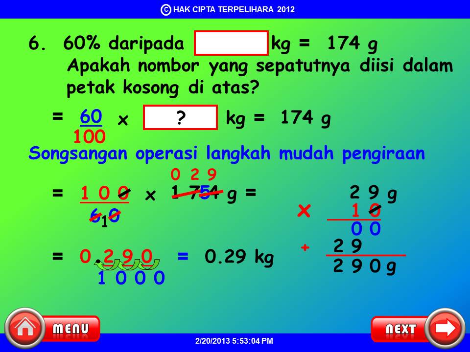 AZIMAT MATEMATIK: PERATUS DAN JISIM