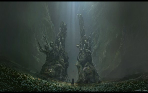 Masahiro Sawada artstation arte ilustrações sombrias cenários desolados fantasia ficção científica terror games