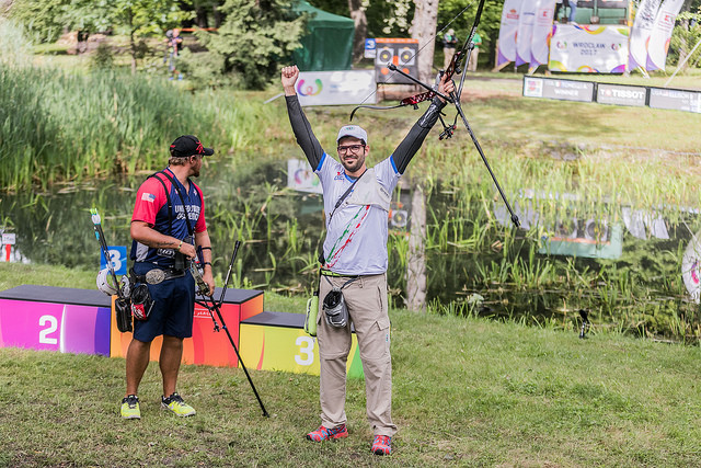 Amedeo Tonelli derrotó a Brady Ellison en la final de tiro con arco de los Juegos Mundiales 2017